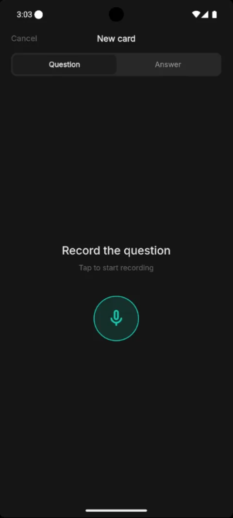 Recording a card